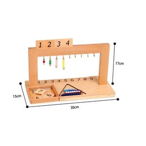 Montessori giocattoli per l'apprendimento della <span class=keywords><strong>matematica</strong></span> appendiabiti per bambini scale di perline di colore 1-9 11-19 numeri educativi in età prescolare giocattoli in legno per bambini - Product Image 5