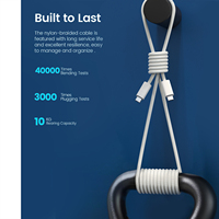 Cable de Datos USB C a USB C de Carga Rápida, Trenzado de Nailon, Tipo C