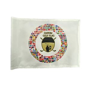 Drapeau de golf personnalisé sur mesure, économique, en gros, avec couture de haute qualité, assortiment optionnel - Product Image 1