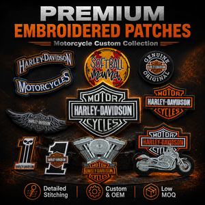 Distintivo del Club di Motociclisti, Patch Ricamata Termoadesiva di <span class=keywords><strong>Grandi</strong></span> Dimensioni per Squadre Motociclistiche - Product Image 2