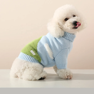 Suéter para <span class=keywords><strong>Perro</strong></span> con Diseño de Nubes de <span class=keywords><strong>Montaña</strong></span>, <span class=keywords><strong>Abrigo</strong></span> Cálido de Invierno para Cachorros, Tejido de Punto, Cuello Alto, para Perros Pequeños y Gatos - Product Image 3