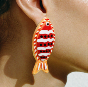 Collares de cuerda de pescado de resina Multicolor ZA para mujer, collar con colgante de cordón de pez payaso con cuentas hecho a mano elegante, conjunto de joyería - Product Image 4