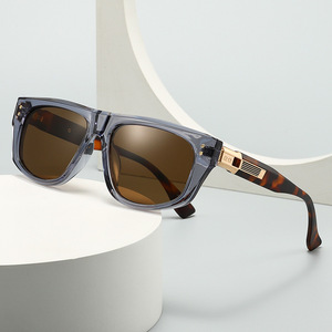 Custom Logo 2026 Vintage Unisex Big Frame Square <b>Sun</b> Glasses UV400 <b>Shades</b> Polygon Polarized Sunglasses for Men Women - Product Image 1
