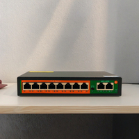 Directo de Fábrica, Mini Switch Ethernet RJ45 POE de 10/100M, 8 Puertos POE + 2 Uplink para Cámara, TV, PC, Hikvision