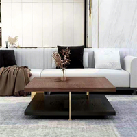 Table basse de salon de style nordique de luxe léger, ensemble de table basse personnalisé de style moderne et créatif pour café