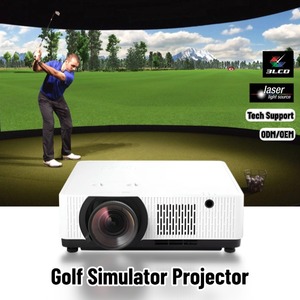 Proyector <span class=keywords><strong>Láser</strong></span> 3LCD de 8200 Lúmenes con Soporte 4K para Simulador de Golf, Simulación de Juegos, Portátil, de Tiro Corto, Fácil Instalación y Versatilidad - Product Image 1