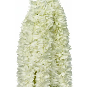 Artificial <b>White</b> Floral Garland with Yellow Flower Accents Pearl <b>Hanging</b> Mala for Wedding Festival Temple Decoration - Product Image 4