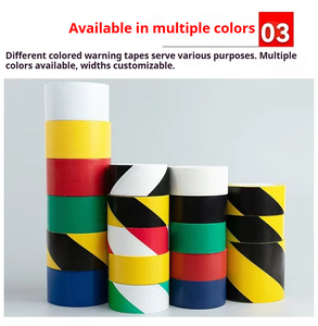 Cinta <span class=keywords><strong>de</strong></span> Advertencia Impermeable <span class=keywords><strong>de</strong></span> PVC Negra y Amarilla <span class=keywords><strong>de</strong></span> 33 m y 0,15 mm <span class=keywords><strong>de</strong></span> Grosor, Suministro del Fabricante OEM, Embalaje Blue Whale, Cinta <span class=keywords><strong>de</strong></span> Goma Individual - Product Image 5