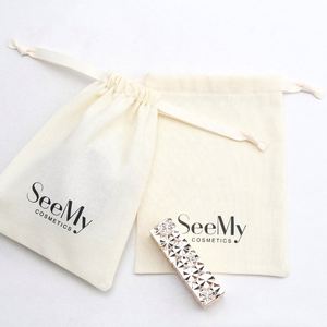 Sac cadeau en coton écologique avec logo imprimé personnalisé, sac en coton mousseline réutilisable, pochette anti-poussière, sacs cadeaux de Noël - Product Image 2