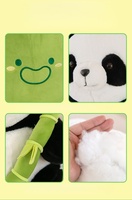 Vente directe usine – Jouets en peluche panda super doux de 25 à 35 cm, en coton PP, emballés sous vide, avec tube en bambou simulé – Adorables accessoires de poupées