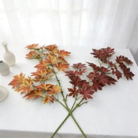 Batang Maple Jepang Cetak 3D 85cm Daun Merah Kuning Musim Gugur Dapat Dicuci Tahan UV Dekorasi Dalam Ruangan