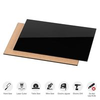 Paquet de 10 feuilles acryliques noires de 5x7x1/8 pouces d'épaisseur (3mm), panneau en plexiglas moulé, panneau en plastique durable, projets d'artisanat, découpe laser