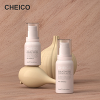 Bouteilles d'emballage cosmétique rondes en plastique personnalisées de 30 ml et 50 ml, crème pour les yeux, lotion, pompe sans air sous vide, impression sérigraphique OEM