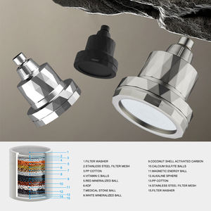 Système de filtration d'eau pour douche à tête de pulvérisation, purificateur revitalisant puissant à 15 étapes avec <span class=keywords><strong>filtre</strong></span> à vitamine C à haut rendement pour eau dure - Product Image 3