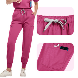 Unisex <b>Scrub</b> Suit Short Sleeve Split Set Moisture Wicking Hospital Uniforms - Product Image 3