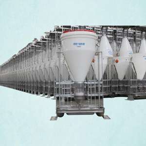 อุปกรณ์เลี้ยงสุกรอัตโนมัติคุณภาพดี ยี่ห้อเหิงหยิน รุ่นใหม่ วัสดุพลาสติก+เหล็ก สำหรับอาหารเปียกและแห้ง สีขาว ขนาด 50 กก. รับประกัน 1 ปี ใช้งานได้ยาวนาน - Product Image 1