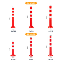 Poteaux de signalisation routière incassables en TPU, PE, PU – Poteaux de guidage routier flexibles et abattibles pour la sécurité des voies