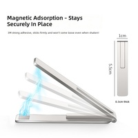 Support de téléphone magnétique en alliage d'aluminium de 3.5mm, support de bureau pliable et invisible, support universel multi-angle horizontal et vertical