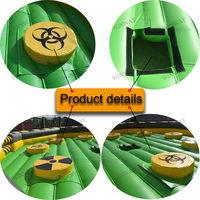 Jeu gonflable commercial Toxic Meltdown pour 8 personnes, jeu mécanique de rebond personnalisable pour adultes, vente de fête