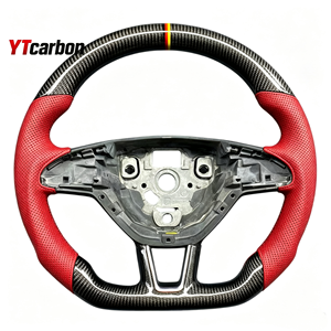 Volante Deportivo de Fibra de Carbono Real Personalizado YTcarbon para <span class=keywords><strong>Kodiaq</strong></span> GT <span class=keywords><strong>RS</strong></span> 16-20, Accesorios Interiores para Auto, Estilo Racing - Product Image 4