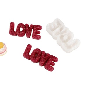 Silicone Love Letter Mold 12.7cm Transparent White Baking Fondant Candy Craft Mold - Product Image 3