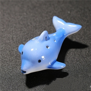 Ocarina de Cerámica con Forma de Delfín, Colorida, de 6 Orificios, Recuerdo Musical, Regalo para Estudiantes, Venta al Por Mayor - Product Image 5