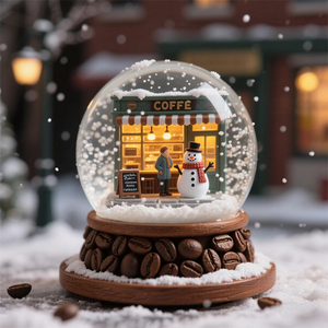 Musica santa <span class=keywords><strong>famiglia</strong></span> in mangiatoia natale presepe Snow Globe Glitter Dome - Product Image 5