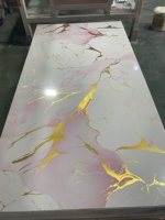 Panneau mural en PVC effet marbre de qualité supérieure pour la décoration d'hôtels et de villas, idéal pour les murs de fond de télévision