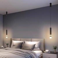 Lustre moderne simple à tubes LED, doré/noir, à intensité variable, haute luminosité, pour chambre à coucher et table à manger