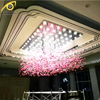Lustre en cristal moderne personnalisé pour l'hôtel Villa Hall Escalier Pendentif Éclairage