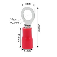 Connecteur de câble à sertir en laiton pré-isolé RV1.25-4 et embouts de câble