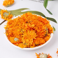 Grosir Teh Bunga Marigold Jin Zhan Hua yang Sehat, Berwarna Emas-Oranye, Bunga Kering Calendula Officinalis