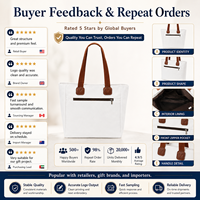 Sac fourre-tout en toile de coton bio et durable, 16 oz, avec poignée en PU et large sangle confortable, grande capacité, idéal pour le travail (vente en gros)