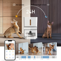 Elecpet 7L Smart Cat Feeder 5G Tuya avec caméra HD 2K Laser infrarouge Pet Teasing Distributeur automatique d'aliments pour animaux de compagnie