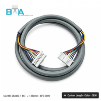 كابل JST PH بطول 460 مم، 8 أسلاك، 26AWG، غلاف رمادي، مع أطراف مطلية بالقصدير 5 مم للوحات الدوائر المطبوعة