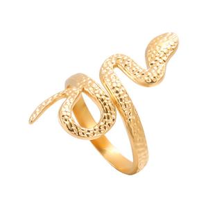 European and American Stainless Steel <b>Rings</b> with Adjustable <b>Opening</b> for Men and Women Personalized Snake Shaped <b>Rings</b> - Product Image 1