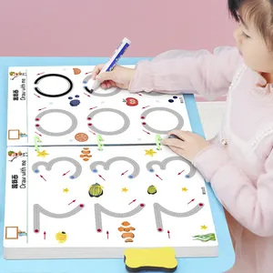 2023新しい子供の教育玩具サンクペンコントロールトレーニングブックペンコントロールトレーニング玩具再利用可能なライティング練習帳