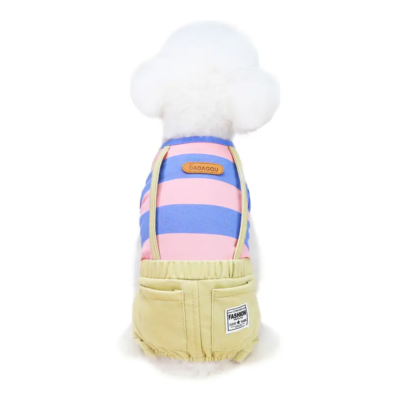 Hot Selling Fashion Pet Apparel Striped Dog Clothes Teddy Spring And Summer Pet Clothes