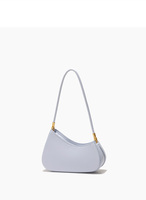 Sac à bandoulière en cuir PU pour femmes, sac à main Hobo en forme de croissant, fermeture à glissière, design asymétrique, mode décontractée pour dames