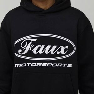 Sweat-shirt et pantalon de survêtement noirs pour homme, style course automobile, personnalisés, ensemble deux pièces - Product Image 4