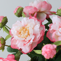 Fleurs de pivoine artificielles en soie de haute qualité, toucher réel, faites à la main, durables pour la décoration de la maison, les mariages, les fêtes, les remises de diplômes, le Nouvel An