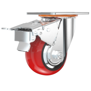 Roda Giratória Vermelha de <span class=keywords><strong>PU</strong></span> de 3 Polegadas de Média Capacidade MILLMISS Personalizada em Promoção - Product Image 2