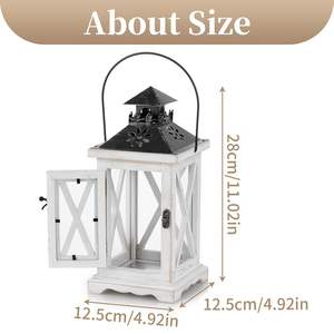 โคมไฟไม้ทำด้วยมือที่สง่างามการออกแบบที่แข็งแกร่งและทนทานสำหรับบ้านสวนโต๊ะแสดงเทียนสำหรับกิจกรรมพิเศษ - Product Image 5