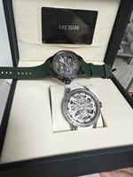 Montre de luxe allemande pour homme, automatique, mécanique, squelette, étanche, lumineuse, ronde, verre saphir incurvé, plongeur