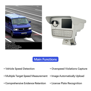 Cámara de Control de Velocidad por <span class=keywords><strong>Radar</strong></span> Fija Signalway con Reconocimiento de Matrículas, Sensor CMOS de 9MP, Clasificación IP67 - Product Image 3