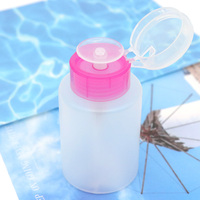 Vente chaude 60ml Portable Professionnel Vernis À Ongles Pompe Bouteille En Plastique PP Nature Bouteille avec Acétone Sans Remover Pompe