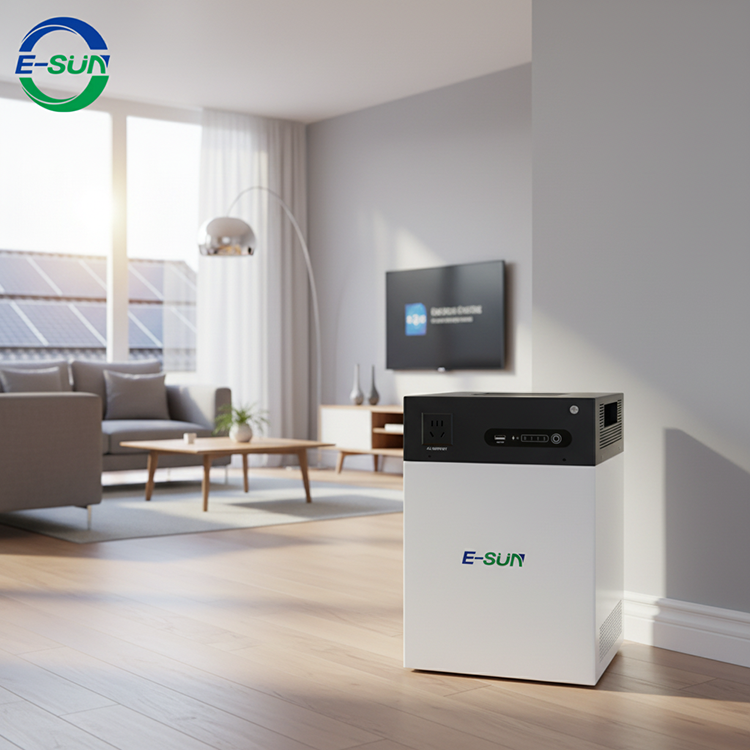 E-SUN 1kwh 2kwh Mini Solar ESS Smart BMS 500w 1Kw Pure Sine Wave 220V 60HZ All in One Hybrid Inverter with Battery Philippines · image 1
