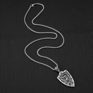 Vintage diseño personalizado colgante de acero inoxidable San Miguel Cruz católica Arcángel bíblico Michael Miguel escudo forma carta - Product Image 6