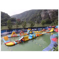 Parc aquatique gonflable de qualité commerciale personnalisé, parc aquatique flottant, parcours d'obstacles pour lac et plage
