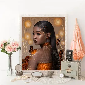 Mural frican 5d iamond para mujer, retrato de diamante ULL, venta al por mayor - Product Image 2